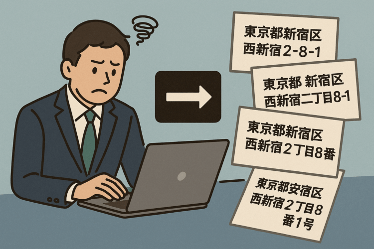 データ移行前にありがちな「住所の表記ゆれ」、ツールで整えて手間を減らす方法